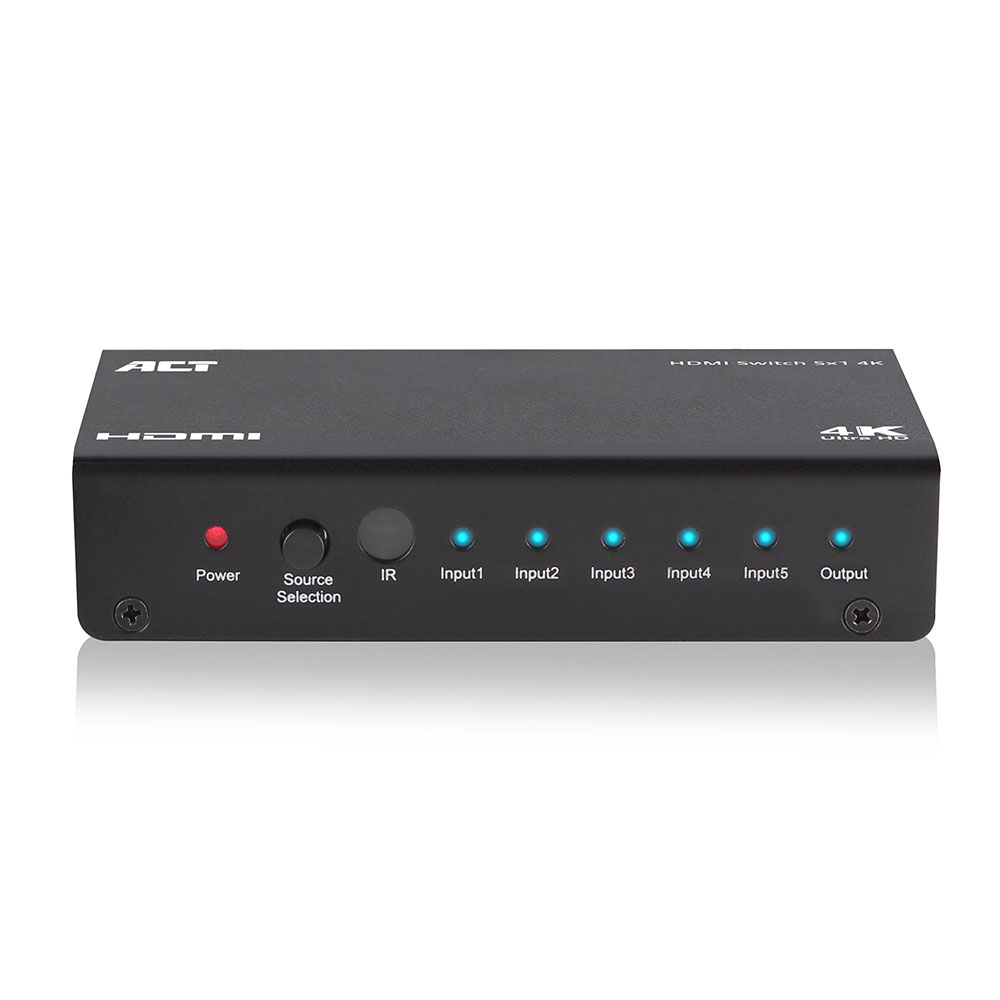 ACT 5x 1 HDMI switch, 3D and 4K support