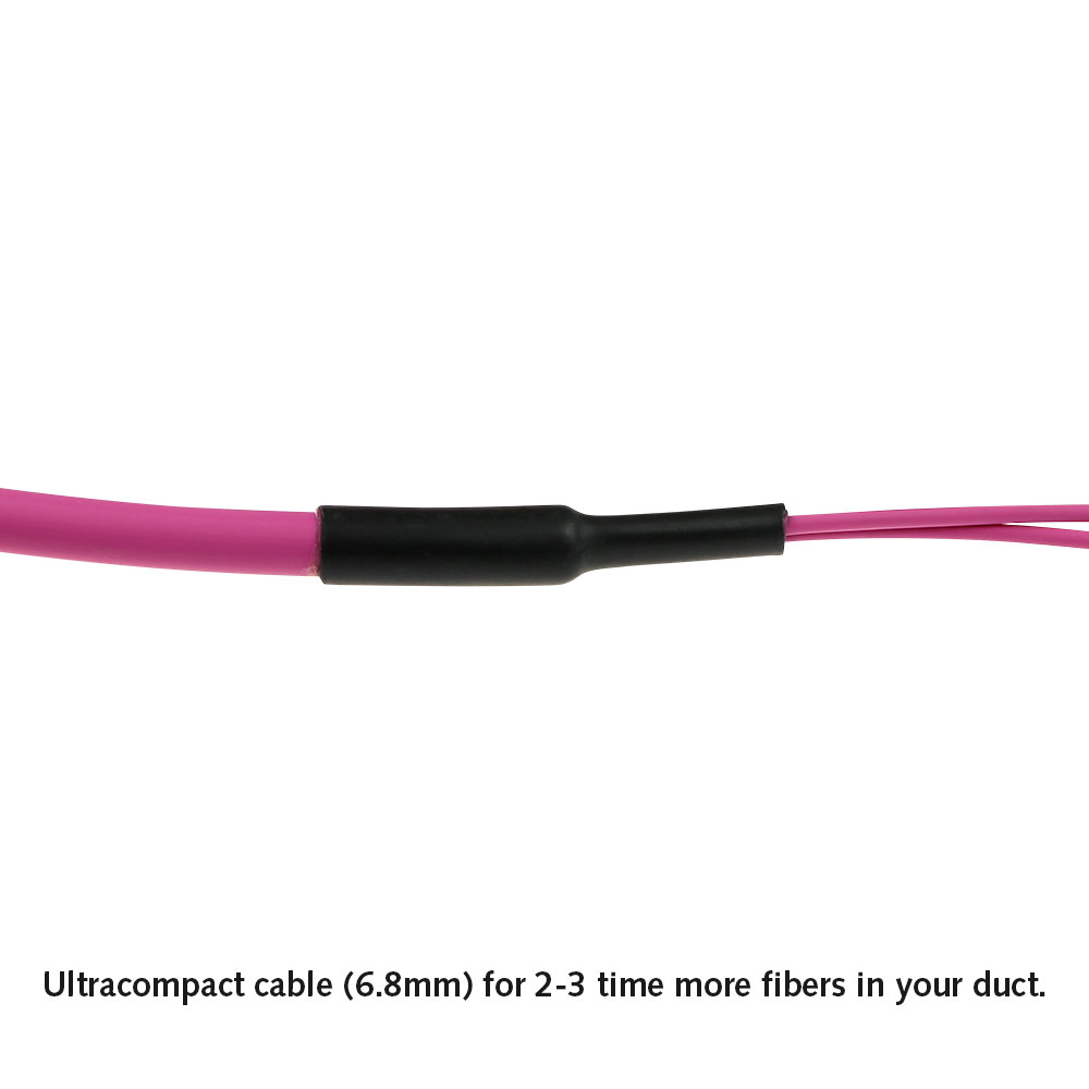 ACT 10 meter Multimode 50/125 OM4(OM3) polarity A fiber trunk cable with 2 MTP/MPO female connectors each side