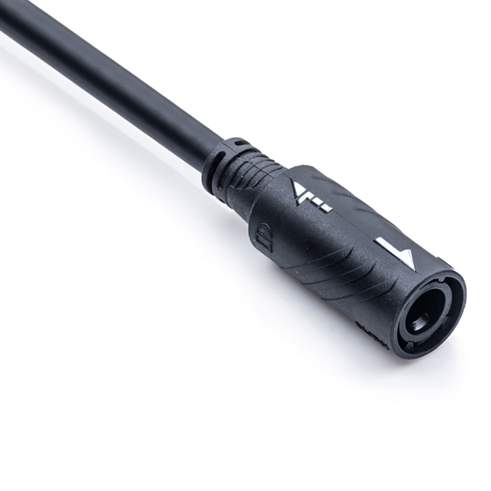 Amphenol Q8U-06AFFM-QL8A01 HS-Lok 6 pin female - open end molded cable, size Q8, 2 A, black, 1 meter