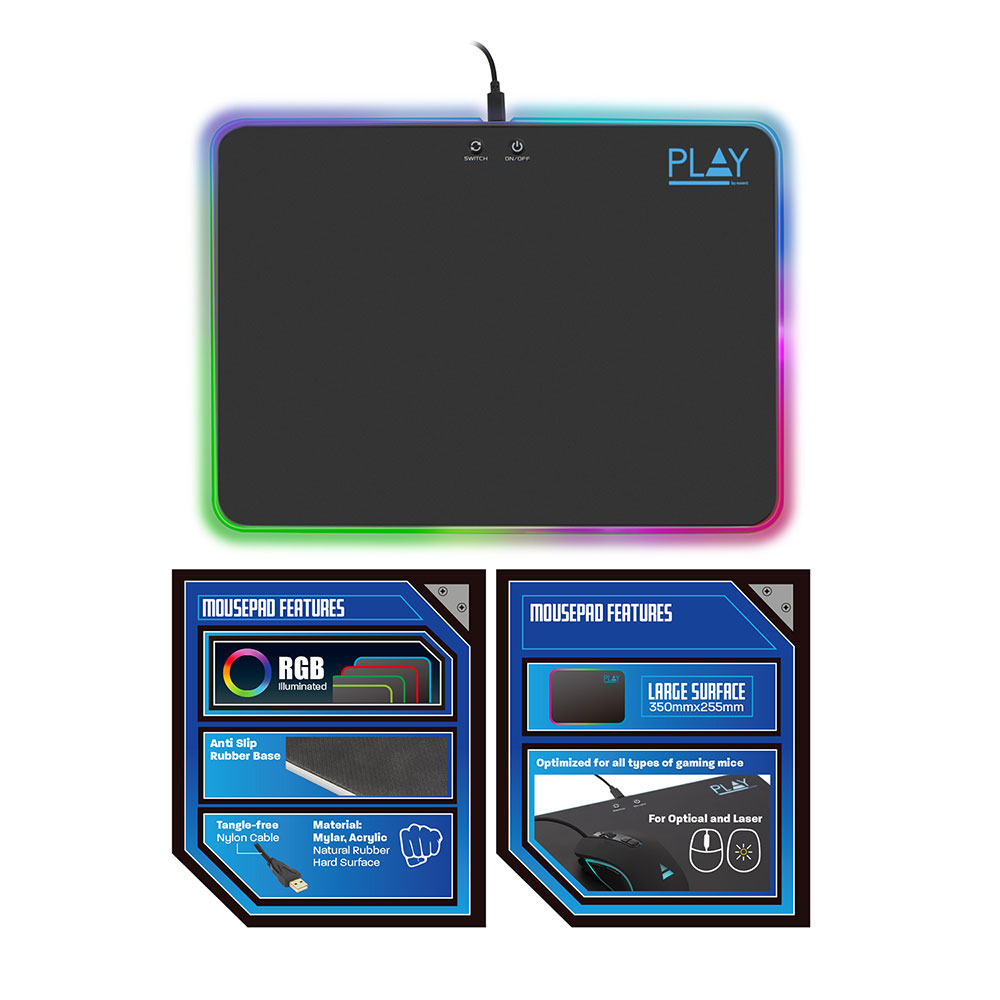 Ewent Gaming mousepad with RGB illumination