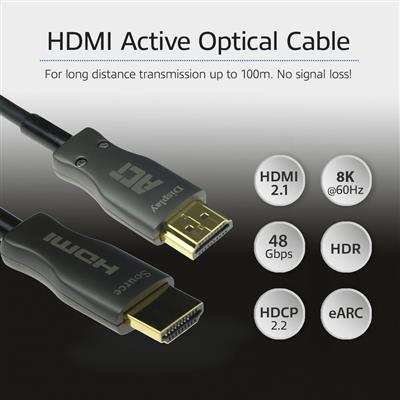 ACT 15 meters HDMI Premium 8K Active Optical Cable v2.1 HDMI-A male - HDMI-A male