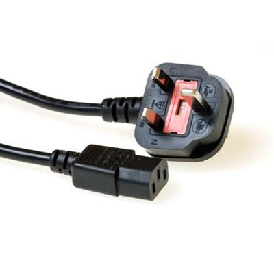 ACT Powercord UK plug - C13 black 1 m