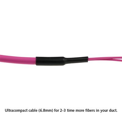 ACT 10 meter Multimode 50/125 OM4(OM3) polarity B fiber trunk cable with 2 MTP/MPO female connectors each side