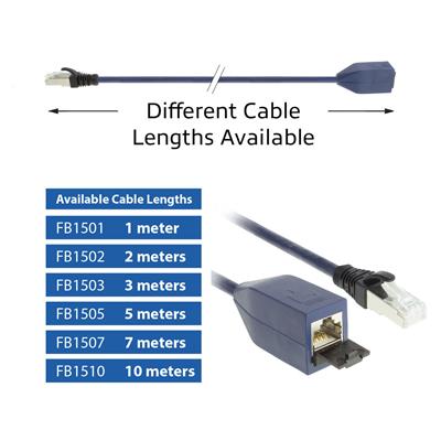 ACT Blue 10 meters LSZH SFTP CAT6A MPTL extension cable snagless with RJ45 connectors
