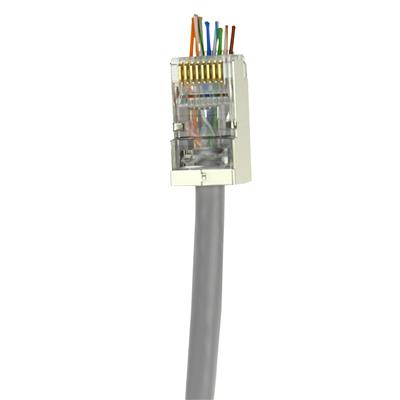 ACT RJ45 (8P/8C) CAT6 easyconnect shielded modulaire connector for round cable with solid or stranded conductors