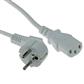 ACT Powercord mains connector CEE 7/7 male (angled) - C13 white 3 m