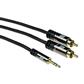 ACT 10 meter High Quality audio connection cable 1x 3,5mm stereo jack male - 2x RCA male