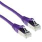 ACT Purple 15.00 meter SFTP CAT6A patch cable snagless with RJ45 connectors